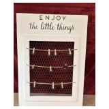 Rustic chicken wire photo and memo display board