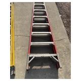 Werner heavy-duty fiberglass extension ladder.