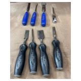 8 pc. CRAFTMAN and Marples vintage Chip Wood