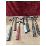 7 pc. Craftsman, Stanley, and Plumb Hammers.