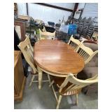 Cottage farmhouse style two-tone oval dining