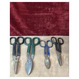 4 pc. Vintage tin snips.