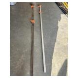 2pc. 7 ft. and 6.5 ft. Bar clamps.