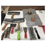 16 Pc. Drywall Taping Knives, Vintage Linoleum