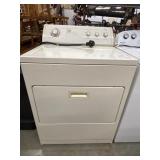 White Whirlpool electric dryer. Working came