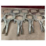 8 pc. locking C-clamp pliers