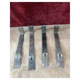 4 pc. flat steel pry bars
