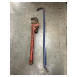 2 pc. heavy-duty straight pipe wrench and