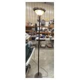 Black finish torchiere floor lamp