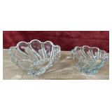 2 pc. Peppermint swirl bowls.