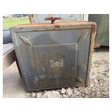 Small safe or industrial metal case with a