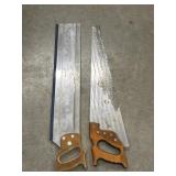 2 pc. vintage craftsman  and Sears back saw, and
