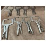 8 pc. C-clamp pliers