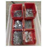Assortment of loose hardware fasteners, including