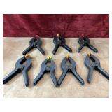 7 pc.  Quick-Grip Resin Spring Clamps.