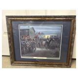 Framed and matted print titled "Twilight in