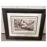 Vintage wildlife art print titled "Ryper" by the