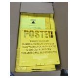 Bulk pack of yellow plastic "POSTED" signs used