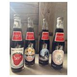 4 Vintage 10-ounce commemorative Coca-Cola glass