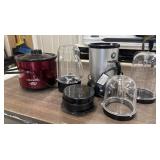 Silver Magic Bullet personal blender with clear