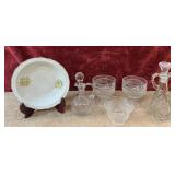 porcelain serving bowl, Glass Oil and Vinegar