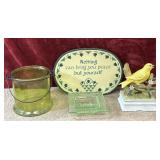 4 pc. Towele fine porcelain canary music box