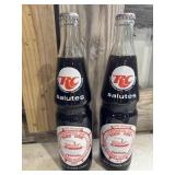 2 Vintage 16-ounce glass RC Cola commemorative