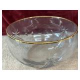 Clear cut-crystal decorative bowl