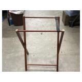 Wooden  folding luggage rack. Missing strap.
