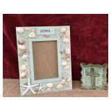 2 Pc. Coastal- Picture Frame And Handcrafted