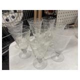 8 Vintage Fostoria Glass Company crystal stemware