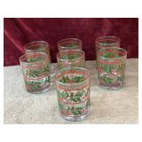 7 pc. holiday tumblers glasses.