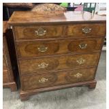 Vintage burr walnut chest of drawers.