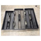 3 Removable plastic tool box trays with built-in
