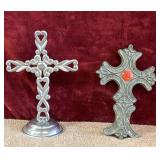 2 pc. Faith collections cross, and rustic-style