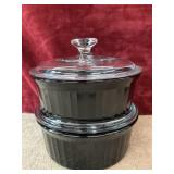 2 pc. Corning Ware Classic Black covered