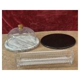 3 pc. marble cheese board, granite board and