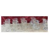 10 pc. lightweight glass mugs,glass creamers, and