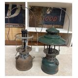 2 Vintage Coleman Lanterns, models 228E 08/60,