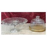 2 pc. Teardrop Pedestal Cake Stand , wooden