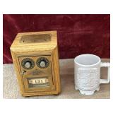 2 pc. Antique  post office box coin bank and