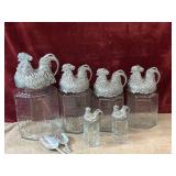 8 pc.  Arthur Court dimpled glass kitchen