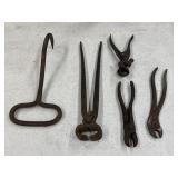Vintage Tools - Hay Hook, Blacksmith Pliers