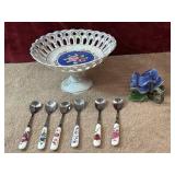 8 pc. Ucagco Ceramics vpearl-iridescent pedestal