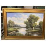 Vintage original oil painting on canvas by