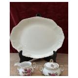 3 pc. Johnson Bros ceramic dish, Fred Roberts