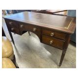 George III style mahogany kneehole writing desk.