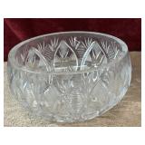 Vintage heavy cut-crystal bowl