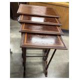 Antique Edwardian mahogany quartetto nest of four