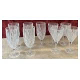 9 pc. Mikasa Park Lane crystal iced tea Goblets.